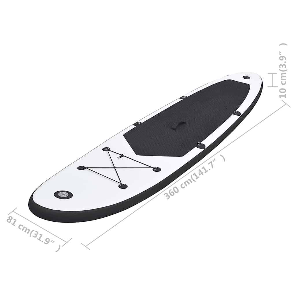 Stand Up Paddle Board SUP Aufblasbar Rot und Weiß