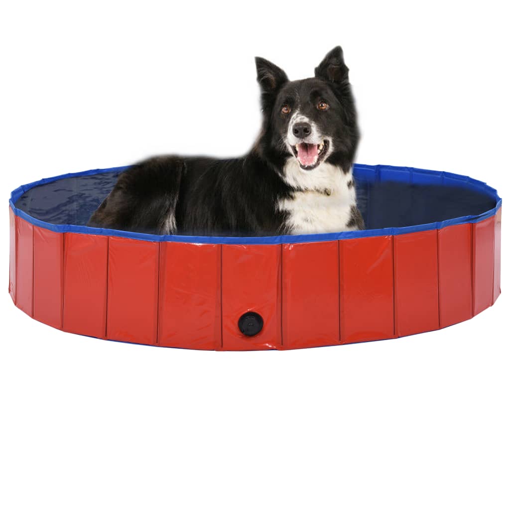 Hundepool Rot Ø200 x 30 cm Dicker PVC