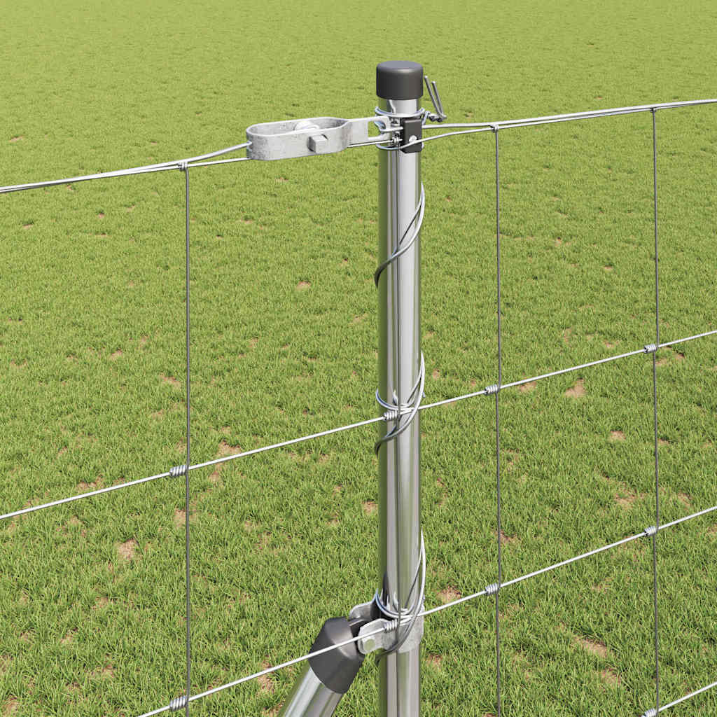 Ground Fix Geschweißter Drahtzaun 25 x 0,8 m Silber Netz