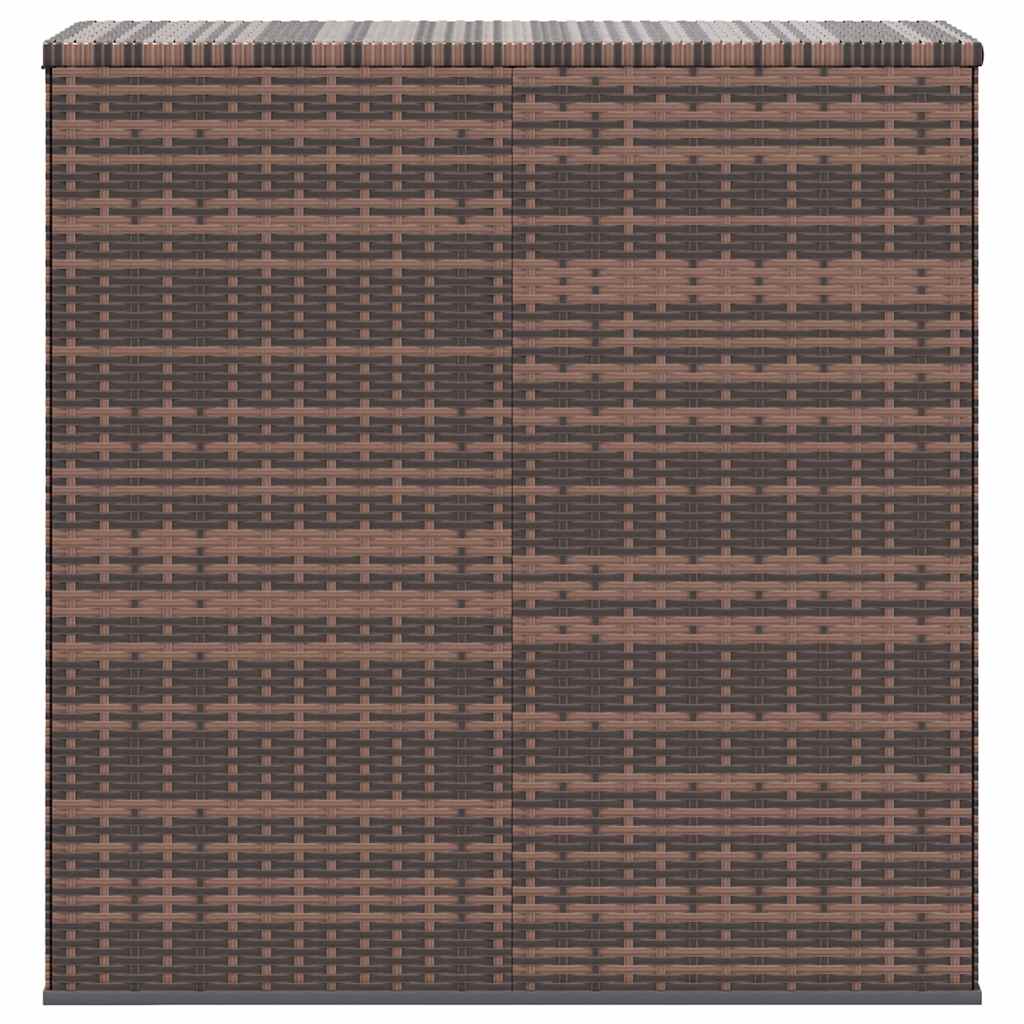 Garten-Kissenbox PE Rattan 100x49x103,5 cm Schwarz