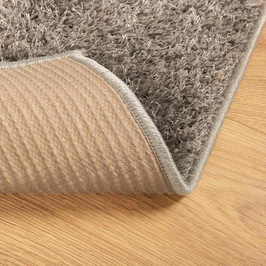 Teppich ISTAN Hochflor Glänzend Anthrazit 100x200 cm