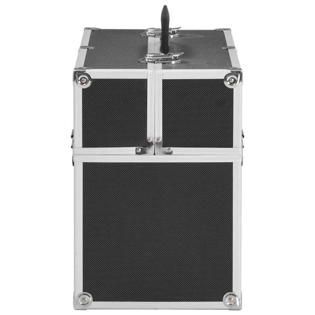 Kosmetikkoffer 38x23x34 cm Silbern Aluminium