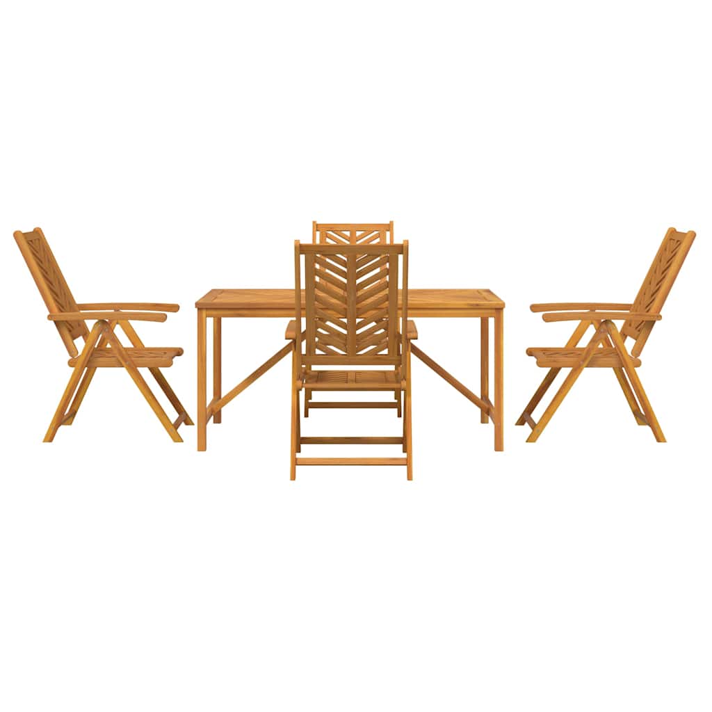 Garten Essgruppe 3 Stk. Braun Massivholz Akazie