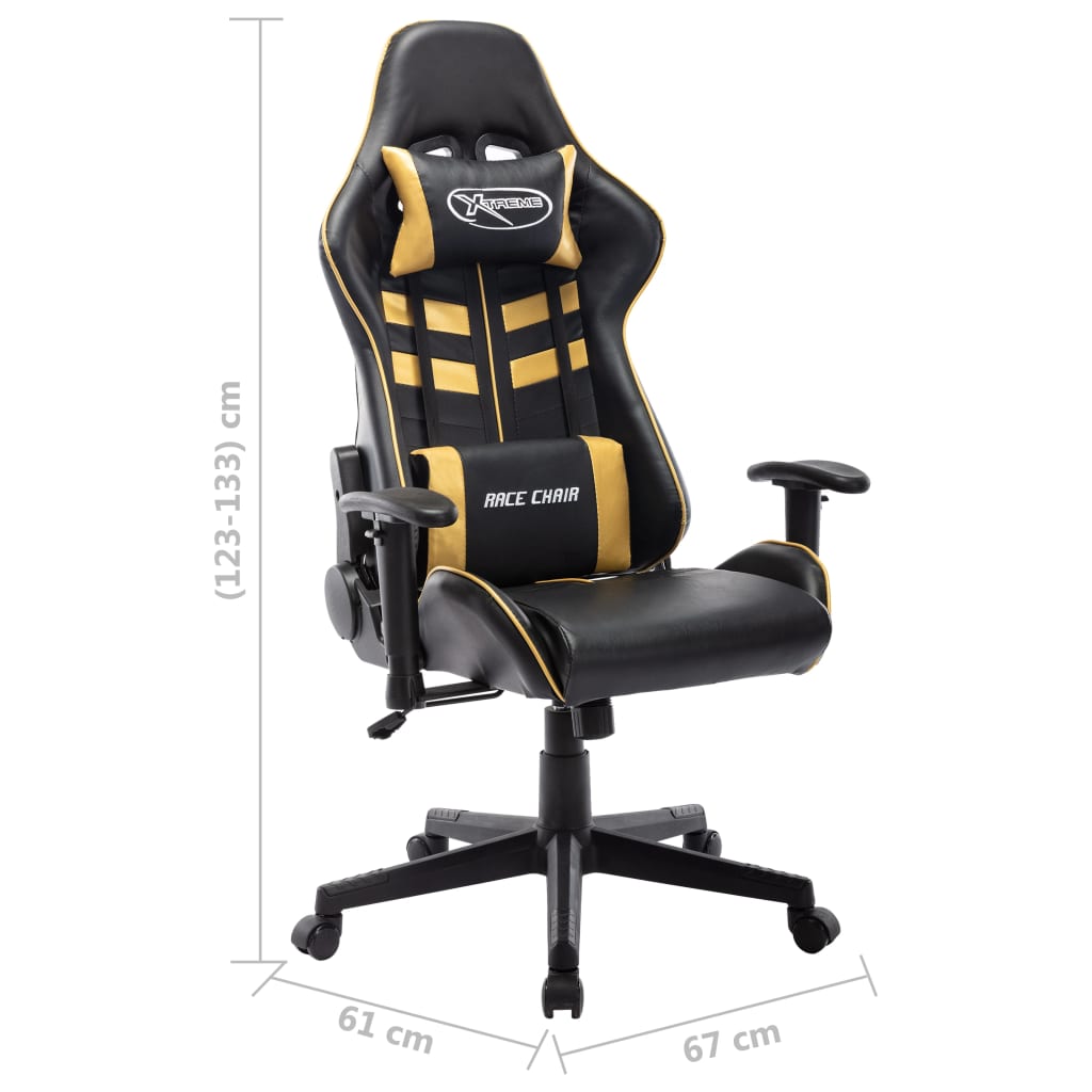 Gaming-Stuhl Schwarz und Blau Kunstleder