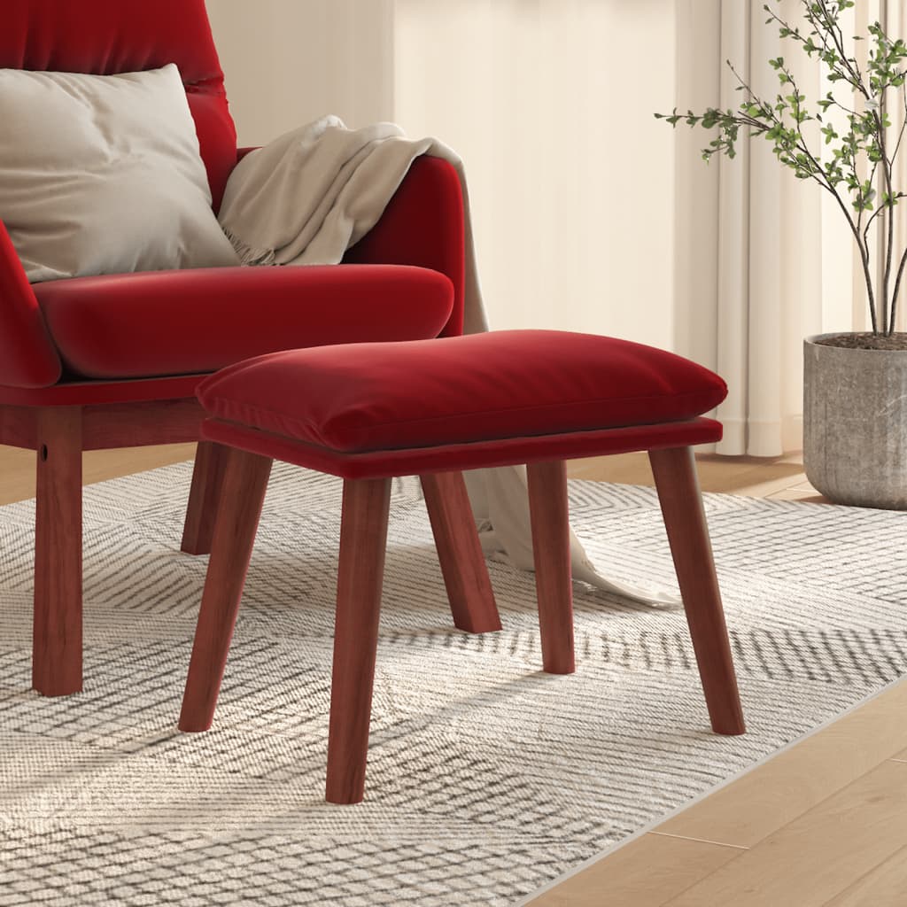 Fußhocker Hellgrau 45x29,5x35 cm Samt