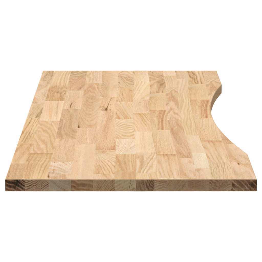 Schreibtischplatte Unbehandelt 80x50x2,5 cm Massivholz Eiche