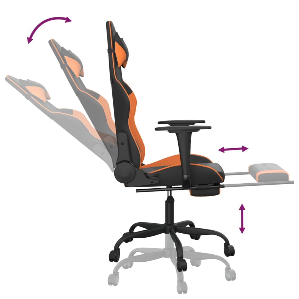 Gaming-Stuhl mit Massagefunktion Schwarz und Rot Kunstleder