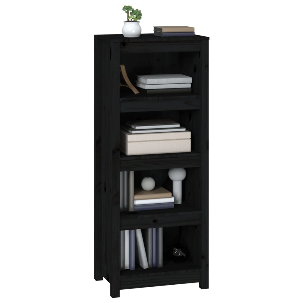 Bücherregal Grau 80x35x68 cm Massivholz Kiefer