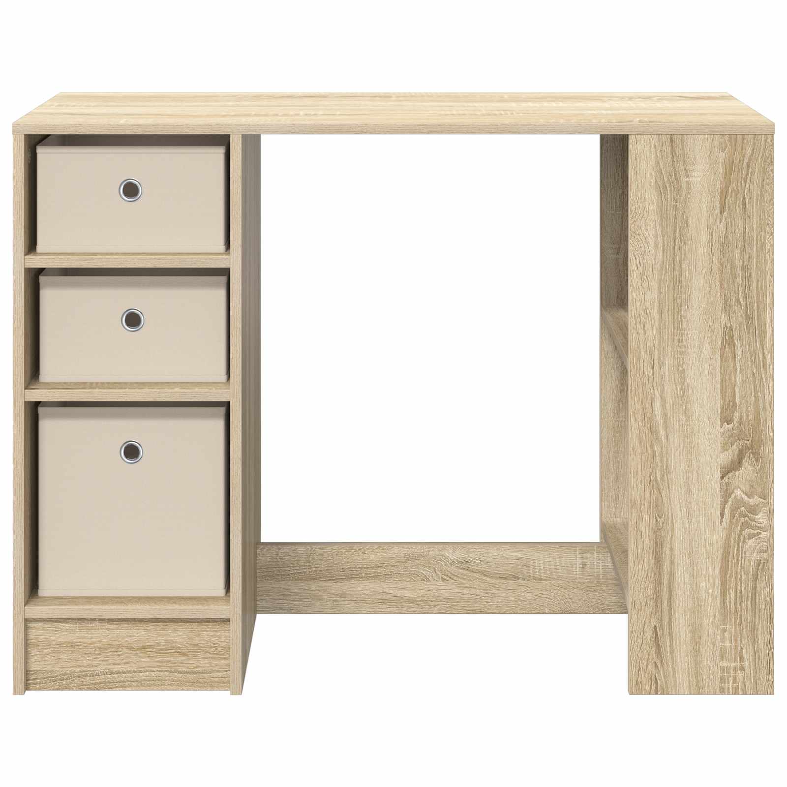 Schreibtisch mit Schubladen Weiß 100 x 40 x 75 cm Holzwerkstoff