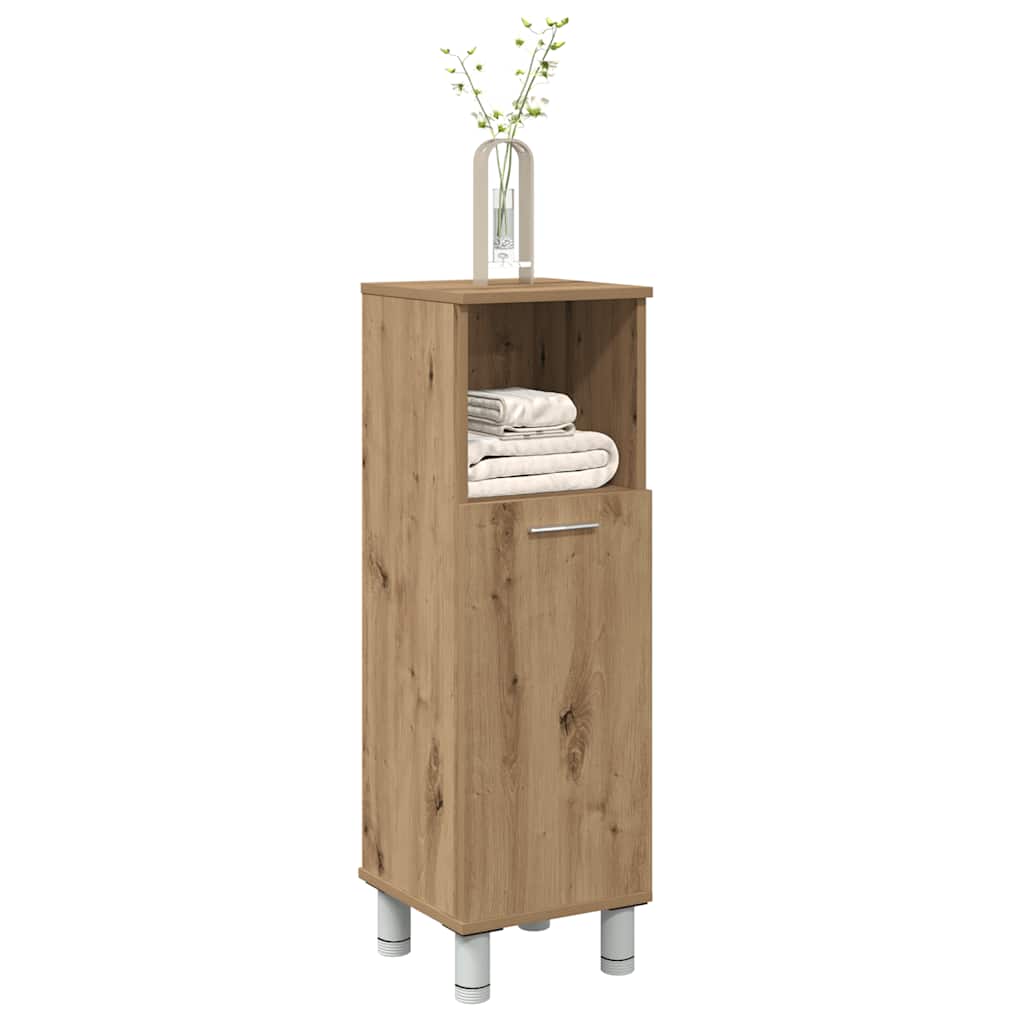 Badezimmerschrank Weiß 30x30x95 cm Holzwerkstoff