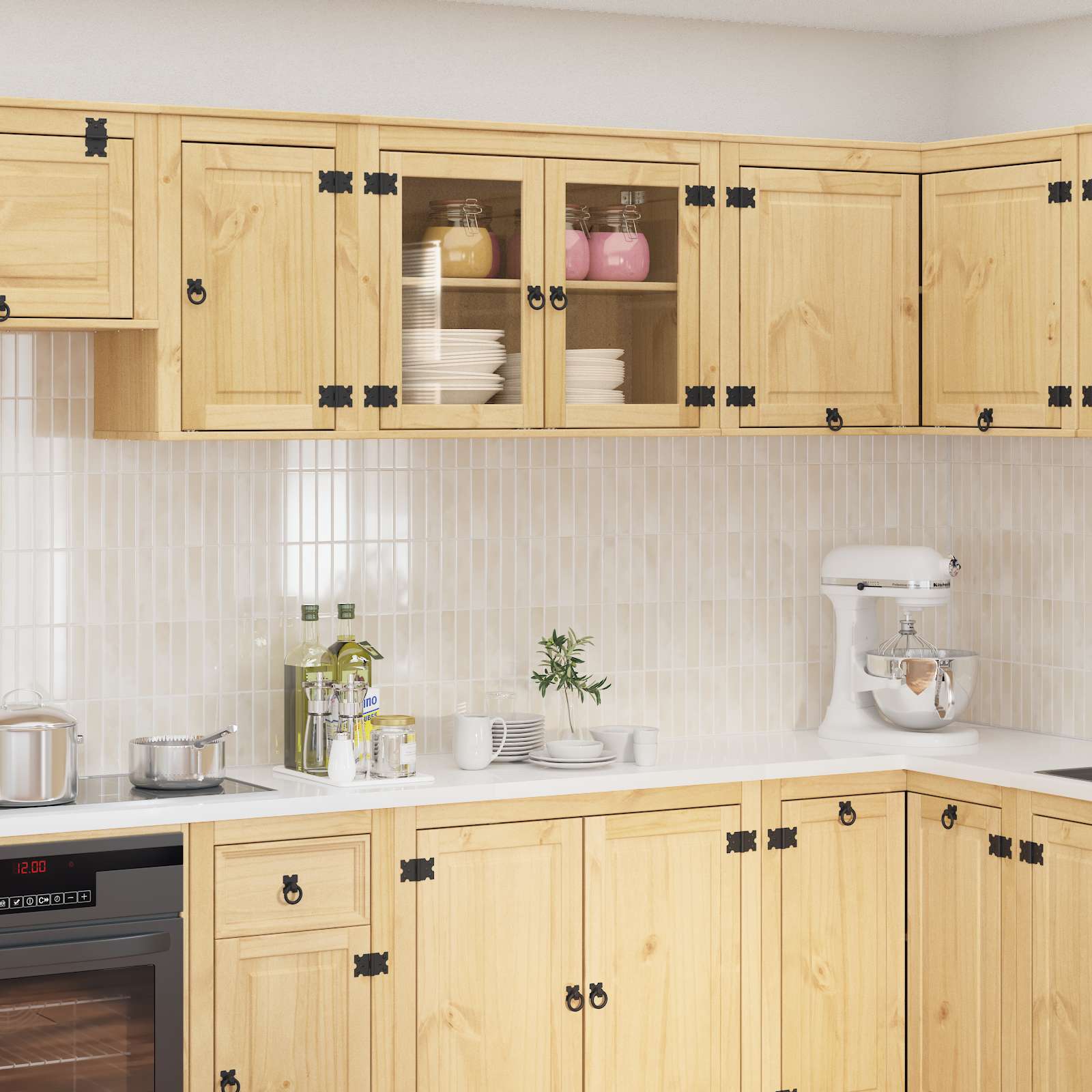 Schrank SKI Honigbraun 60 x 46 x 81,5 cm Massives Kiefernholz