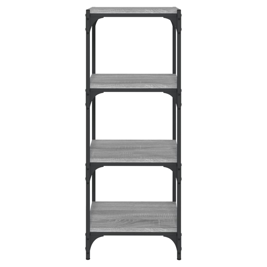 Bücherregal Schwarz 40x33x70,5 cm Holzwerkstoff und Stahl