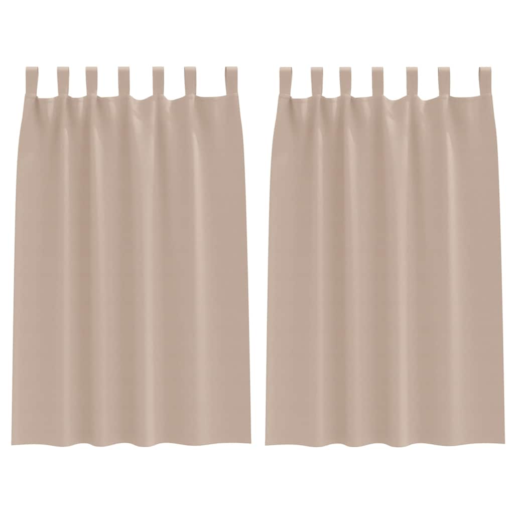 Verdunkelungs-Vorhänge mit Ringen 2 pcs Beige 140 x 140 cm