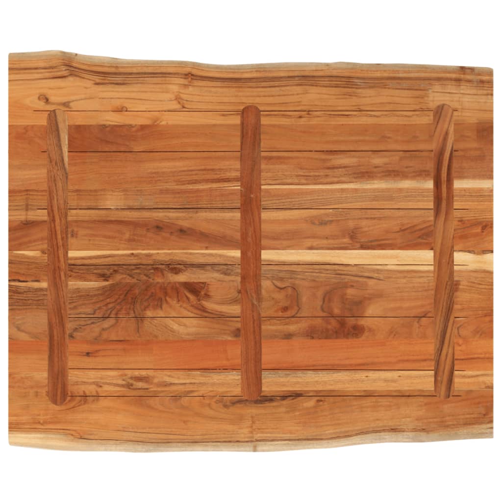 Tischplatte 40x40x2,5 cm Rechteckig Massivholz Akazie Baumkante