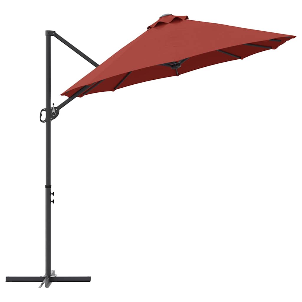 Sonnenschirm Sand 372 x 198 x 243 cm Polyester und Aluminium