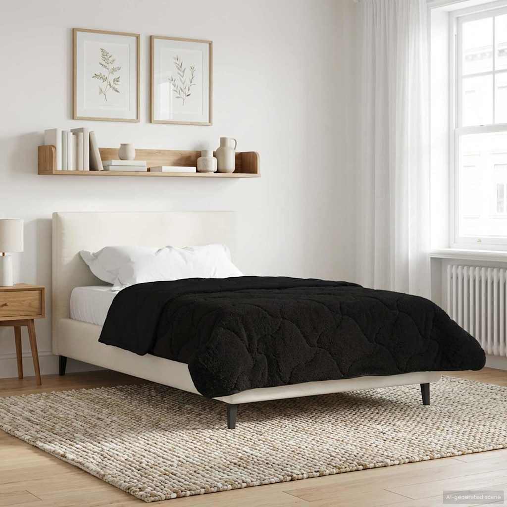 Ganzjahresbettdecke Gepolstert Anthrazit 135 x 200 cm