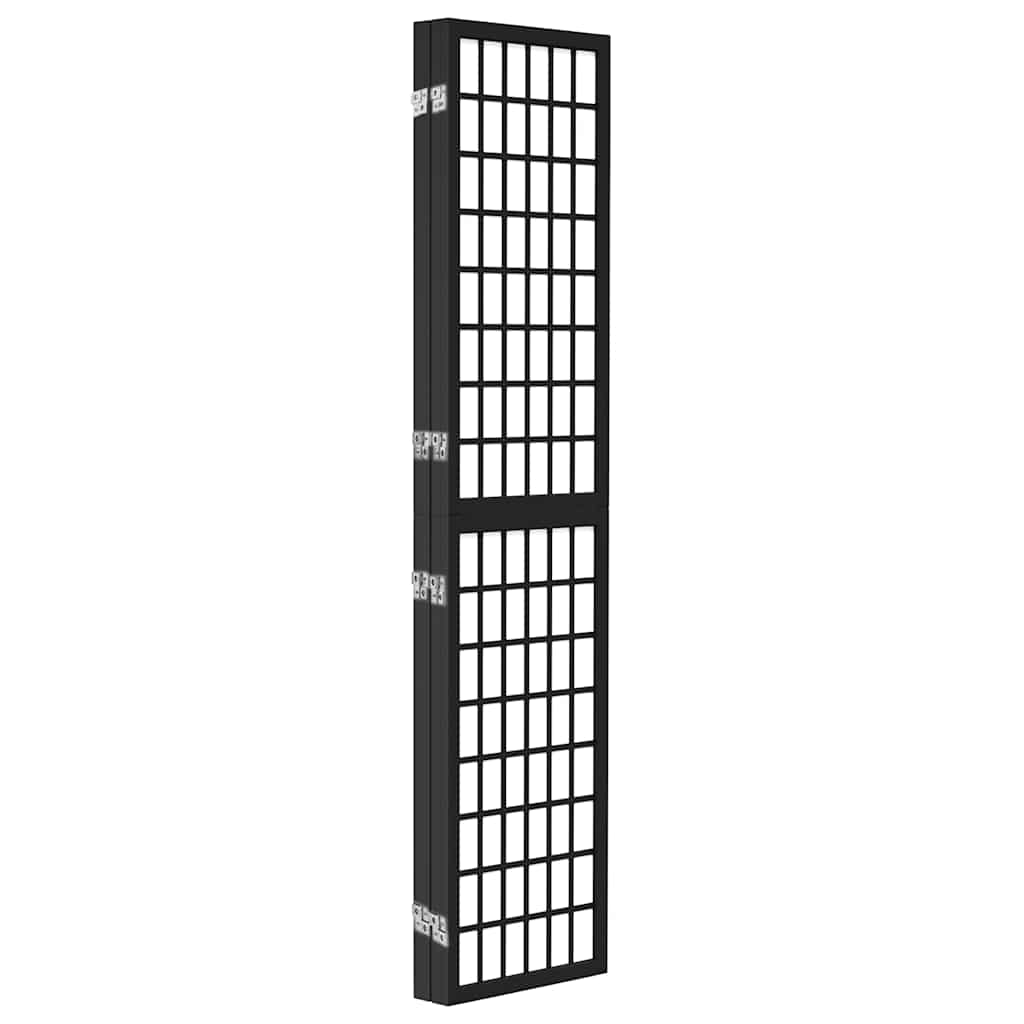 3-tlg. Paravent Japanischer Stil Faltbar 120x170 cm Schwarz