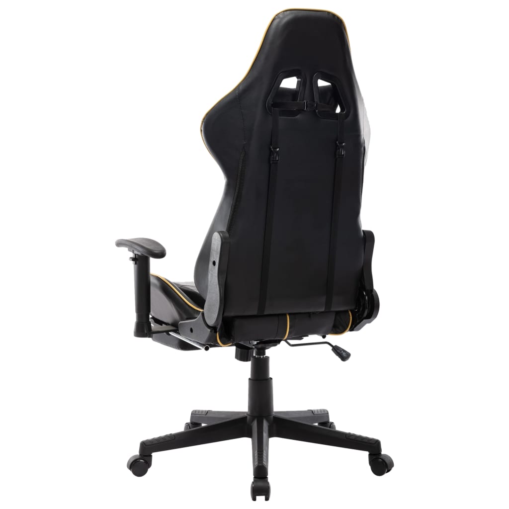 Gaming-Stuhl Schwarz und Blau Kunstleder
