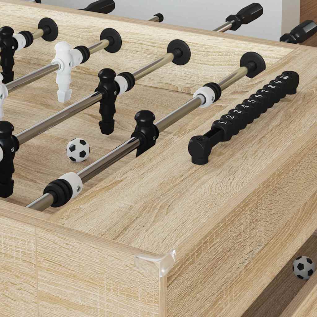 Tischfußballtisch Weiß 146,5 x 74 x 85 cm Holzwerkstoff