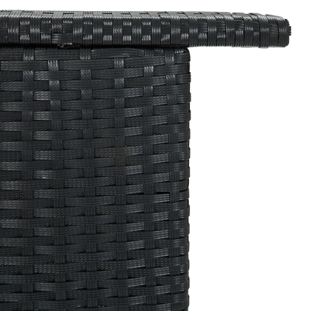 Garten-Bartisch Grau 120x55x110 cm Poly Rattan