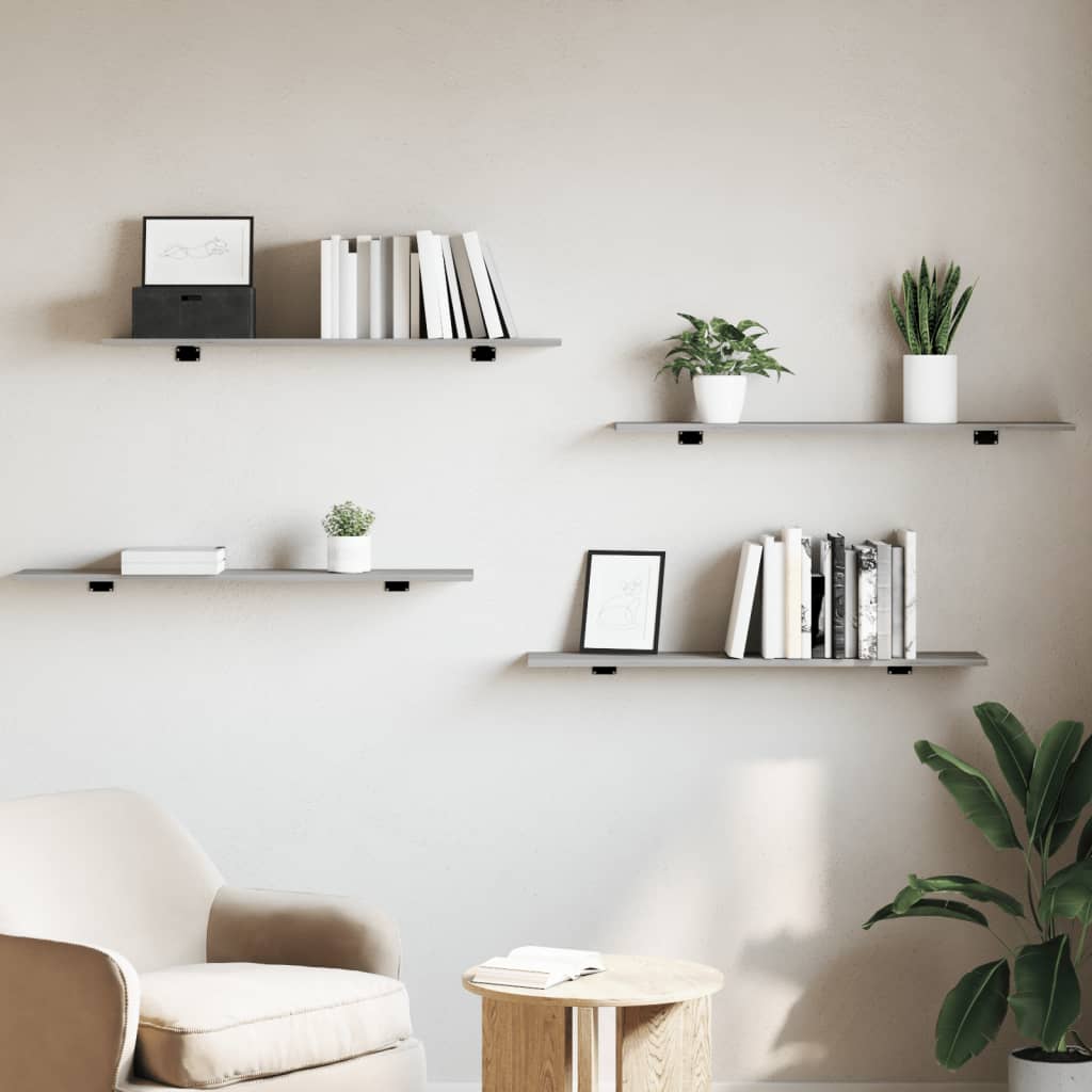 Bücherregal-Bretter 4 Stk. Weiß 40x10x1,5 cm Holzwerkstoff