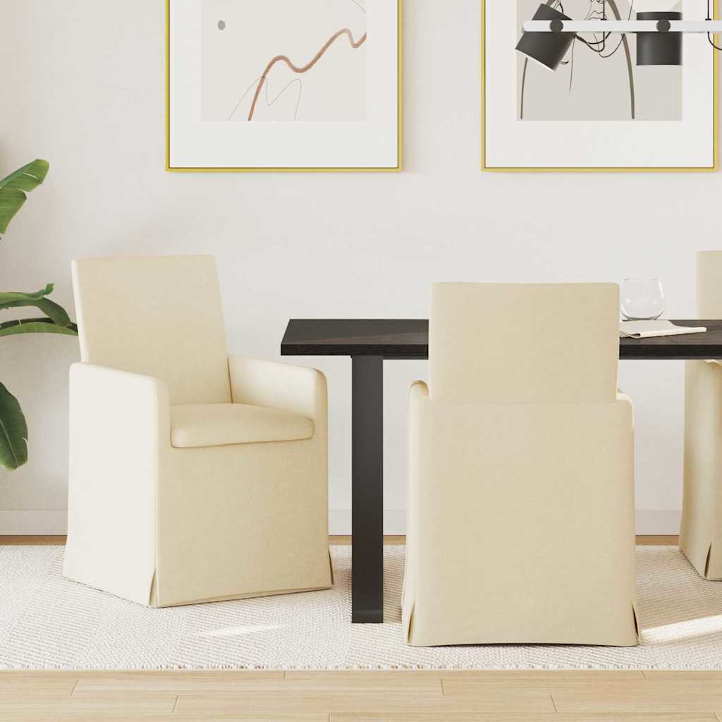 Esszimmerstühle 2 pcs Hellgrau 57 x 67 x 95 cm Stoff