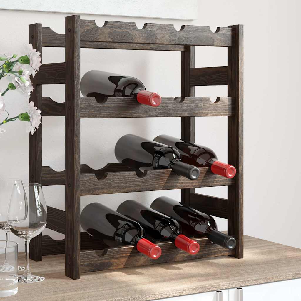 Weinregal für 12 Flaschen Kiefernholz