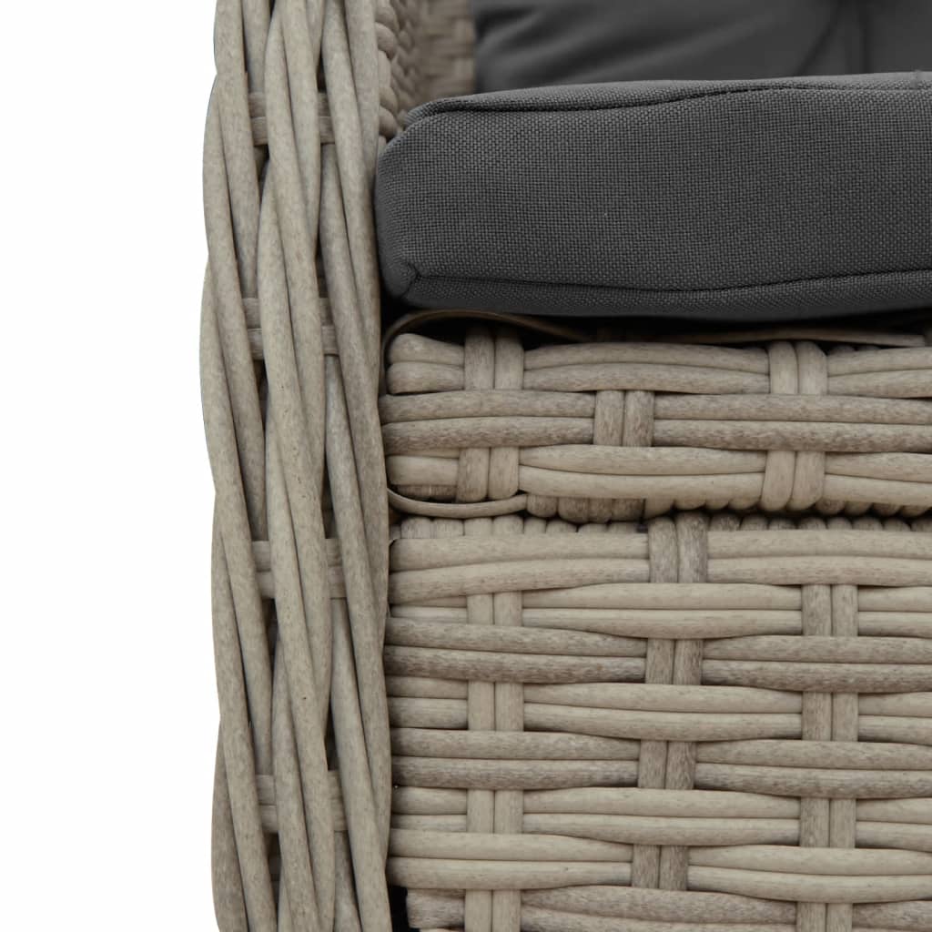 Gartensessel 2 Stk. Verstellbar Schwarz Poly Rattan