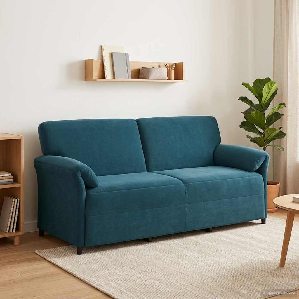 1-Sitzer Sofa Hellgrau 88 x 83 x 95 cm Samt