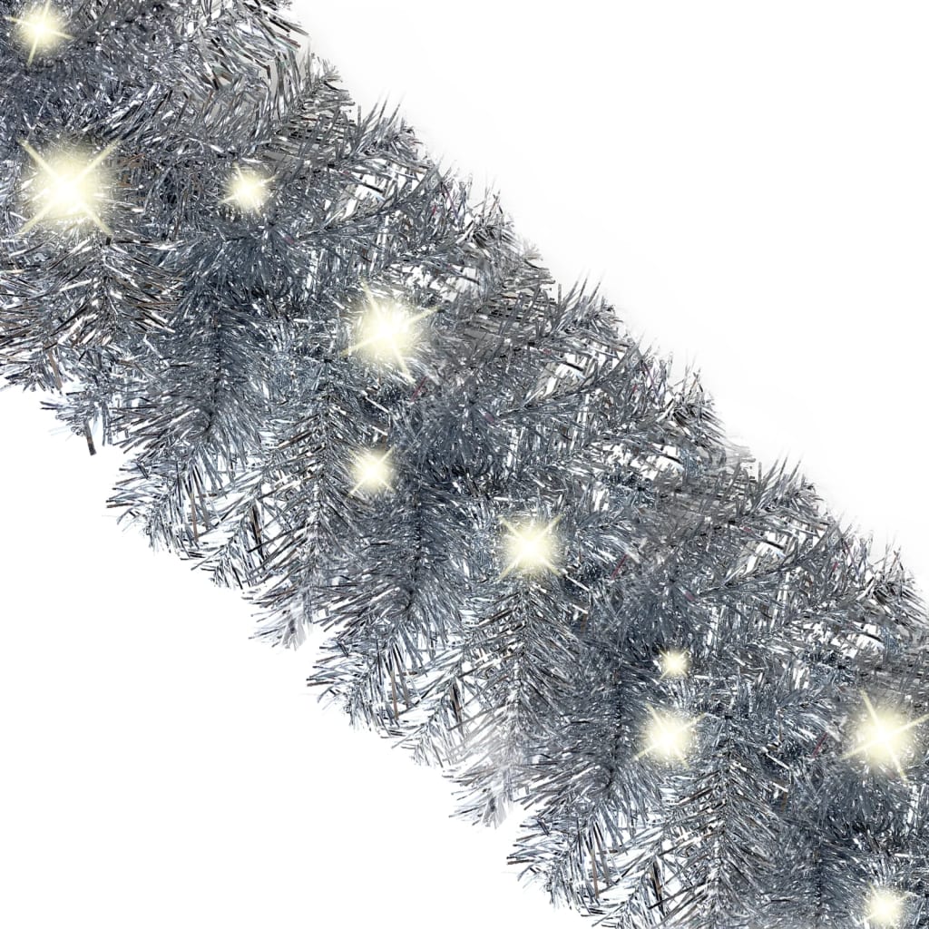 Weihnachtsgirlande mit LED 10 m Schwarz