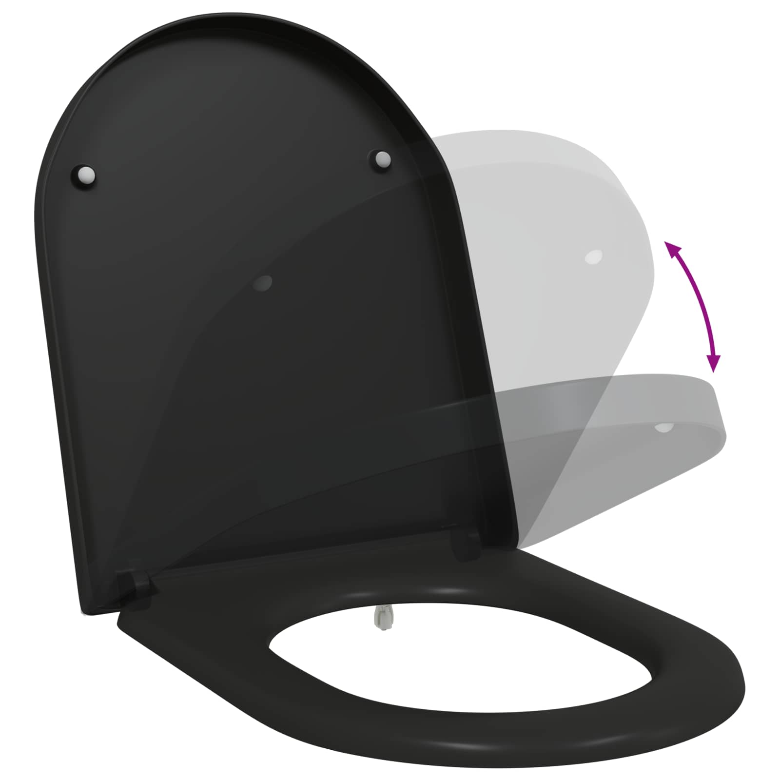 Toilettensitz Anthrazit 49 x 36 x 4 cm Duroplast