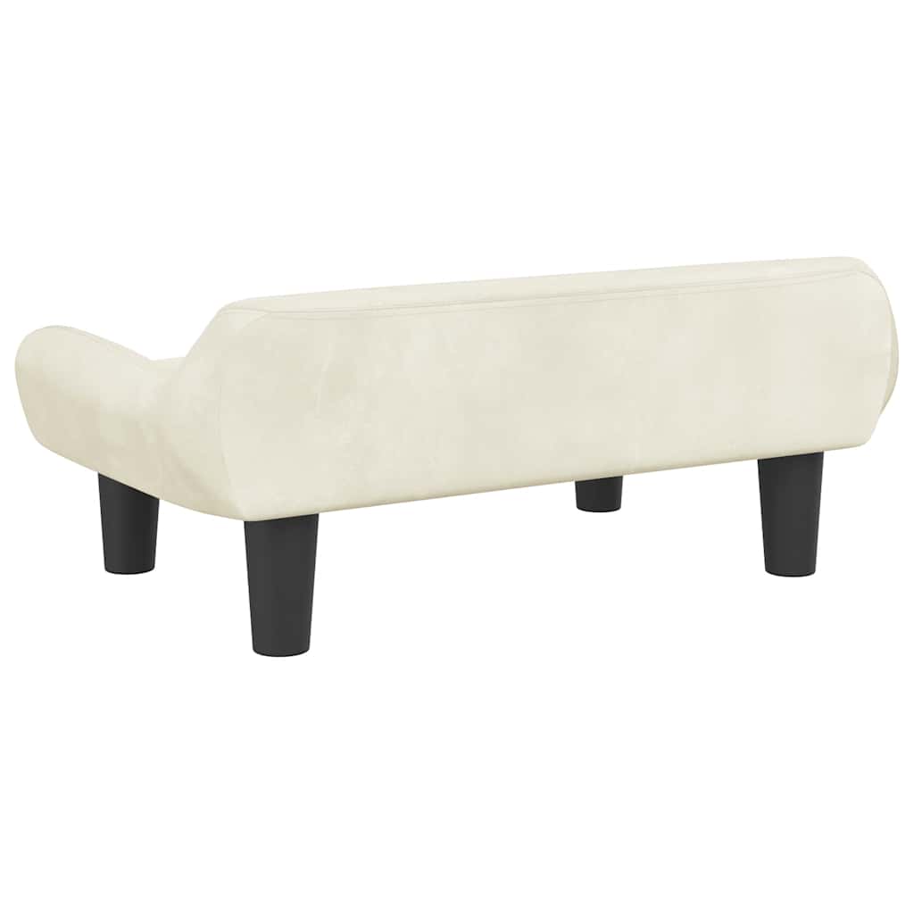 Hundebett Creme 70x40x24 cm Stoff