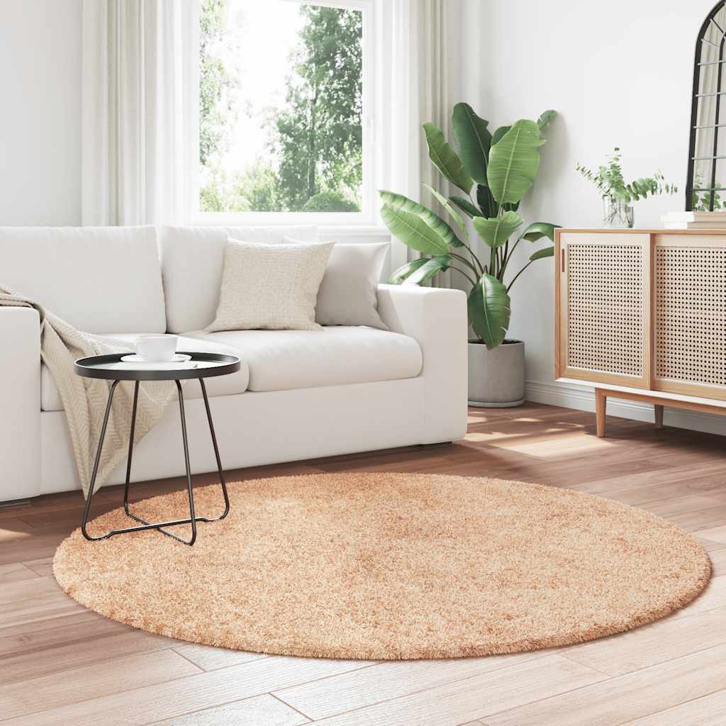 Teppich Shaggy Hochflor NAVARRA Beige 60x100 cm Polyester