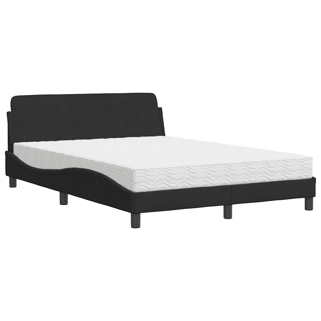 Bett mit Matratze "Dover" Hellgrau 80x200 cm Samt