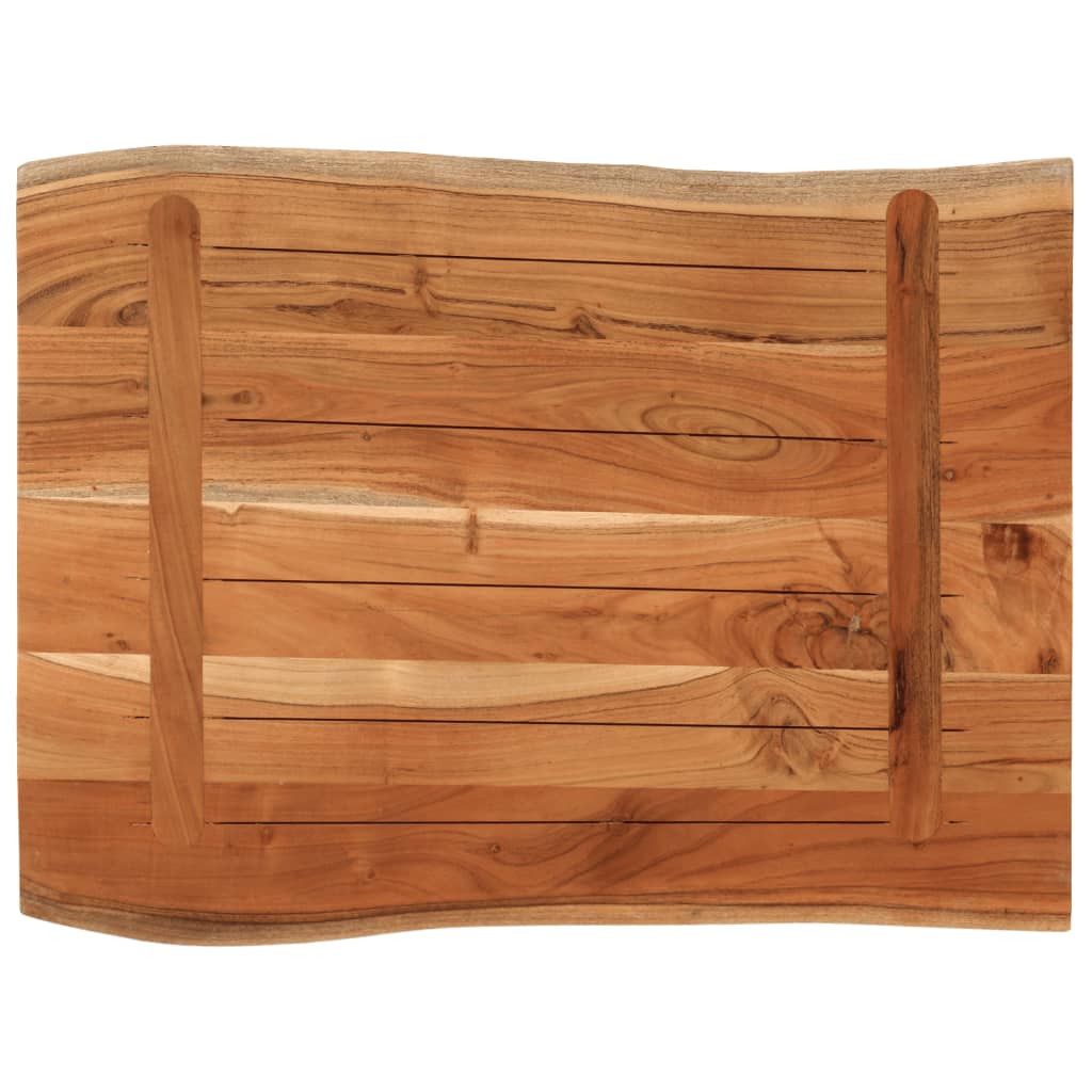 Tischplatte 40x40x2,5 cm Rechteckig Massivholz Akazie Baumkante