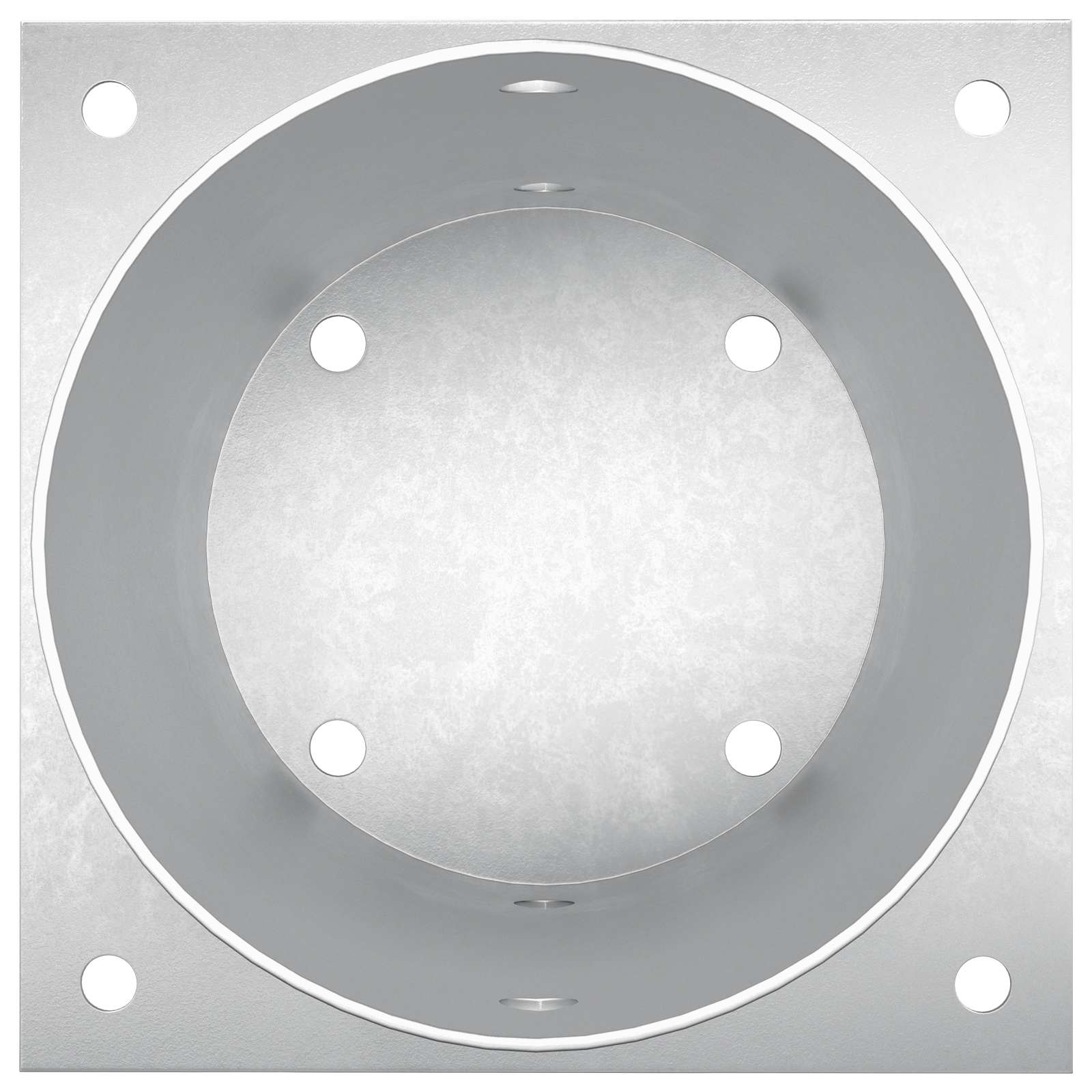 runder Bodenanker 4 pcs Silber 15 x 15 x 15 cm Metall