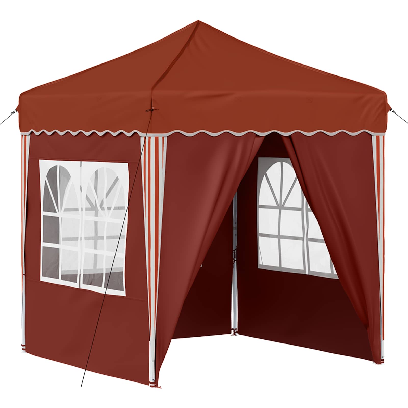 Pop-up Partyzelt 195 x 195 x 245 cm Creme Oxford-Stoff