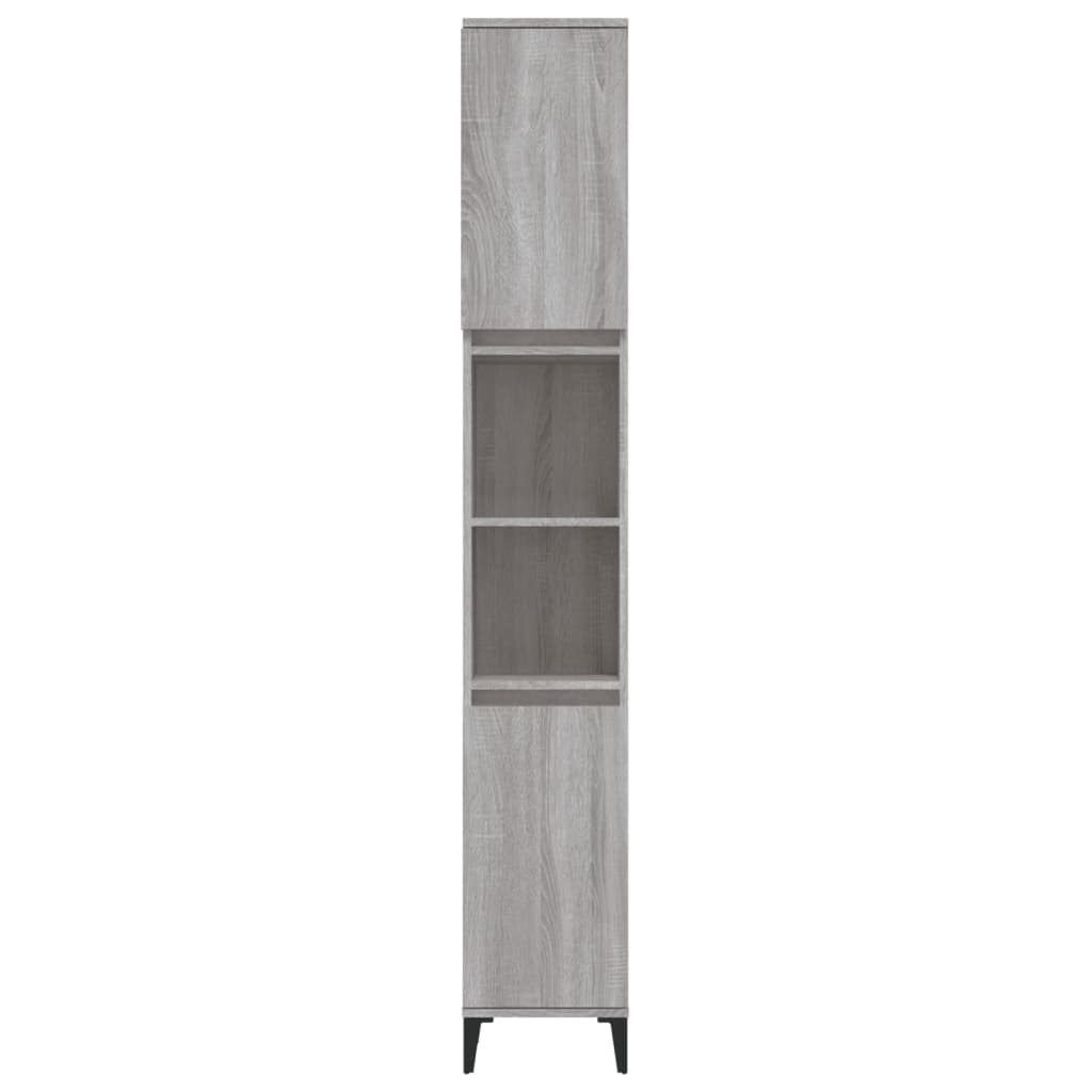 Badschrank Weiß 30x30x190 cm Holzwerkstoff