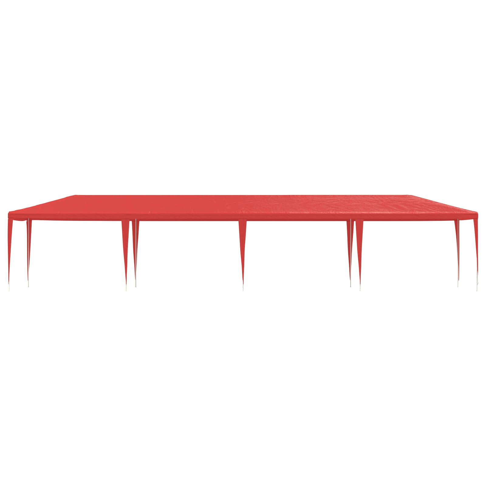 Partyzelt 400 x 300 x 255 cm Rot PE und Stahl