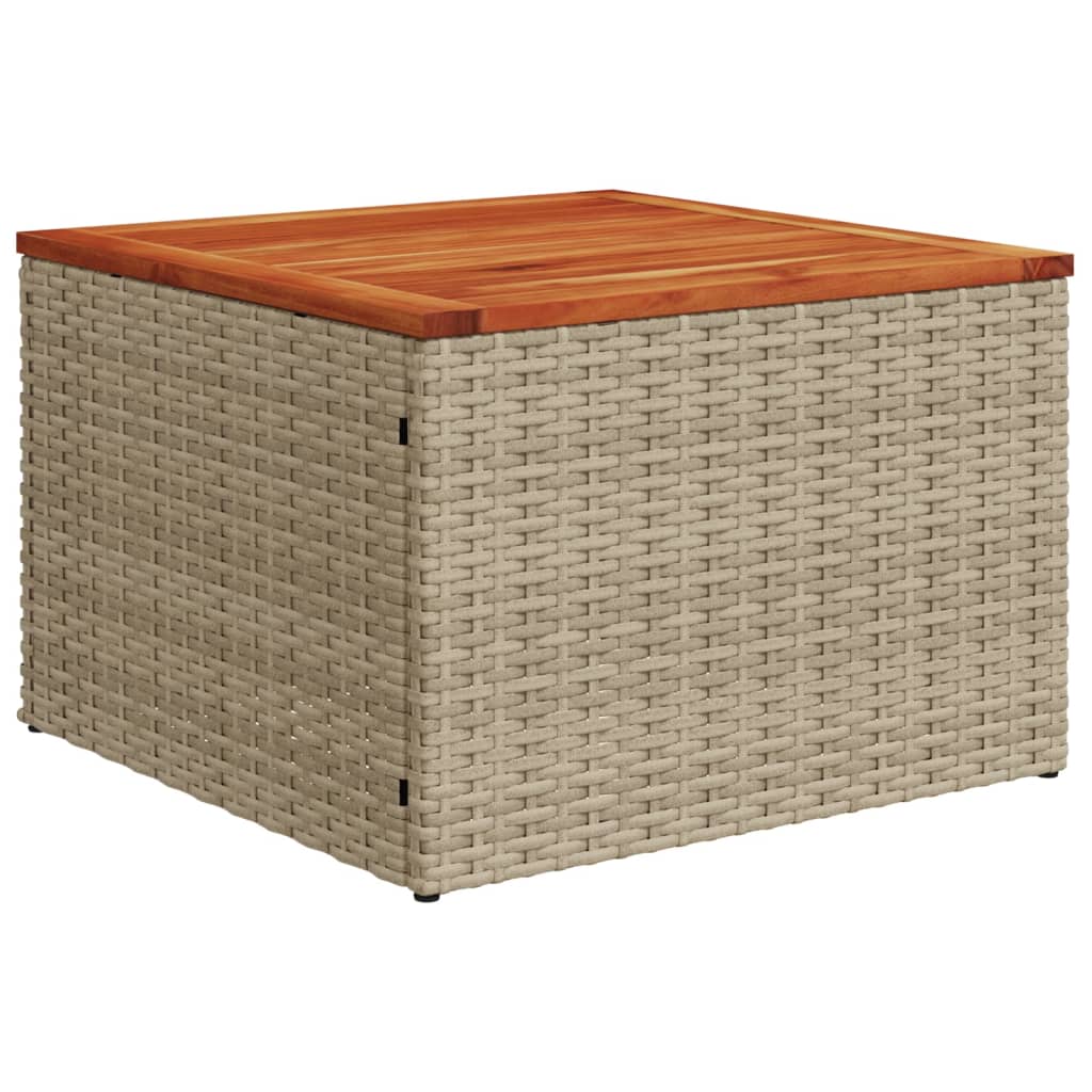 11-tlg. Garten-Sofagarnitur mit Kissen Schwarz Poly Rattan