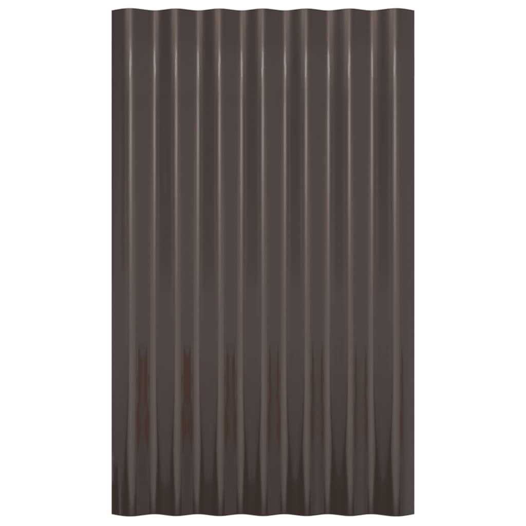 Dachpaneele 12 Stk. Verzinkter Stahl Grün 100x36 cm