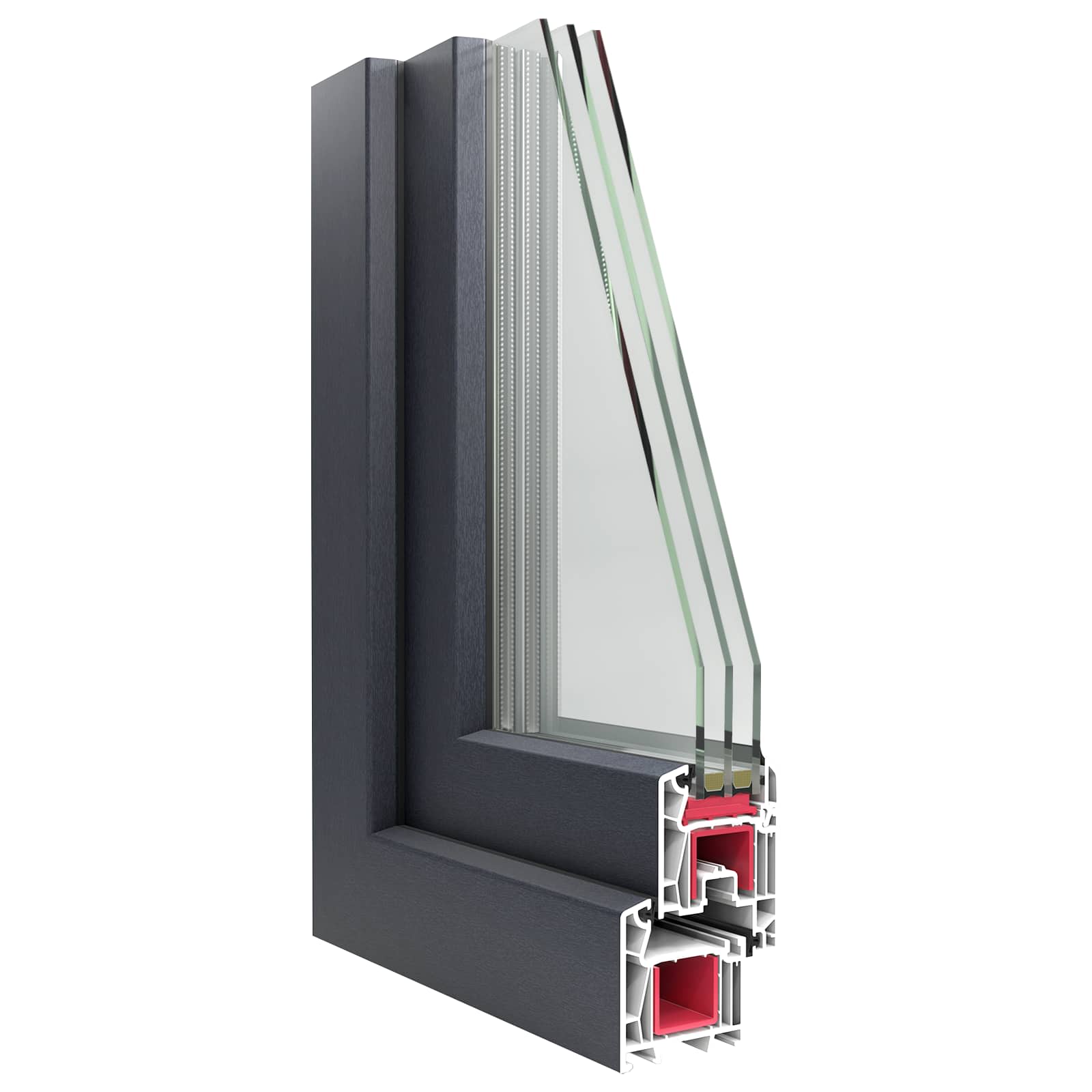 Kellerfenster RISOR 60 x 40 cm PVC und Glas Weiß