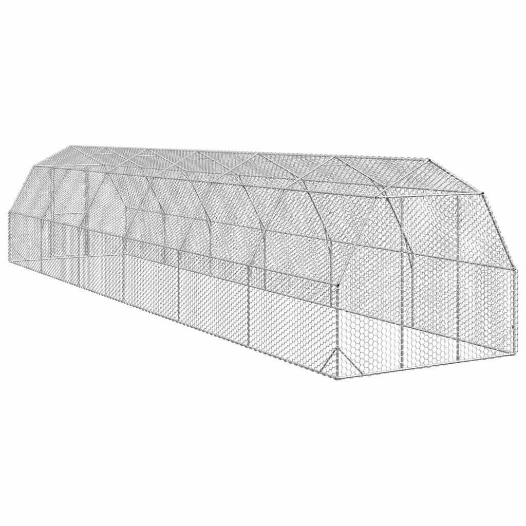 Hühnerstall 2,5x4x2,25 m Verzinkter Stahl