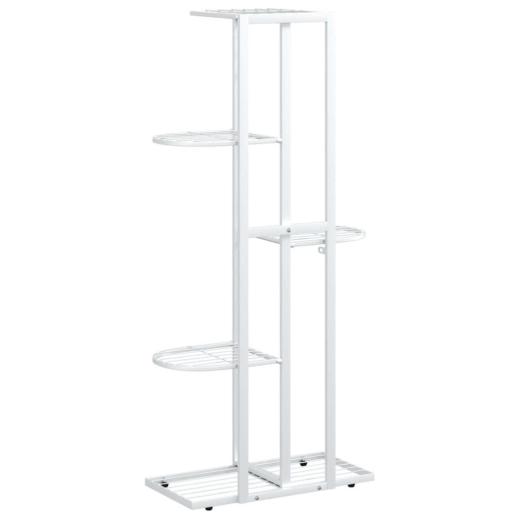 Blumenständer 5-Etagen 43x22x98 cm Weiß Metall