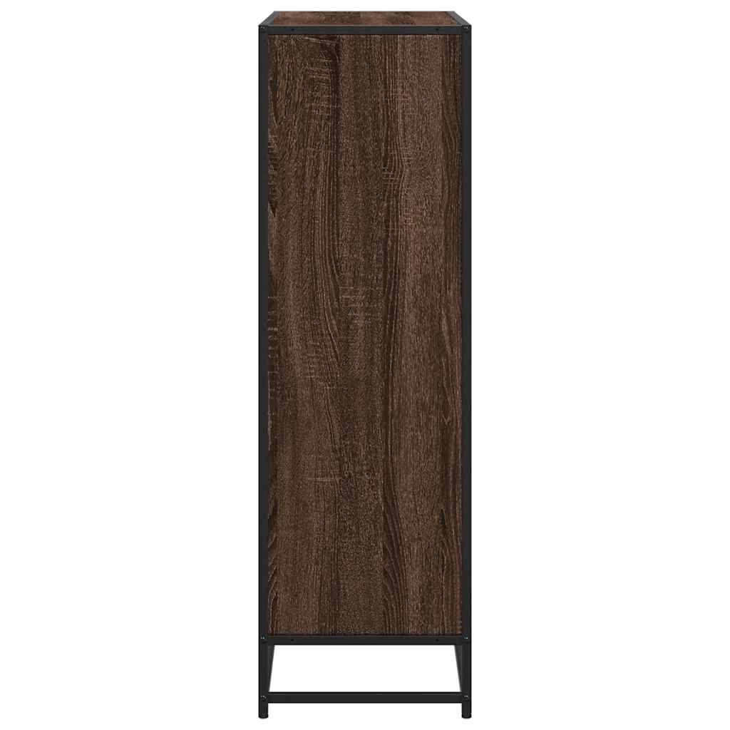 Bücherregal Schwarz 97,5x33x107,5 cm Holzwerkstoff und Metall