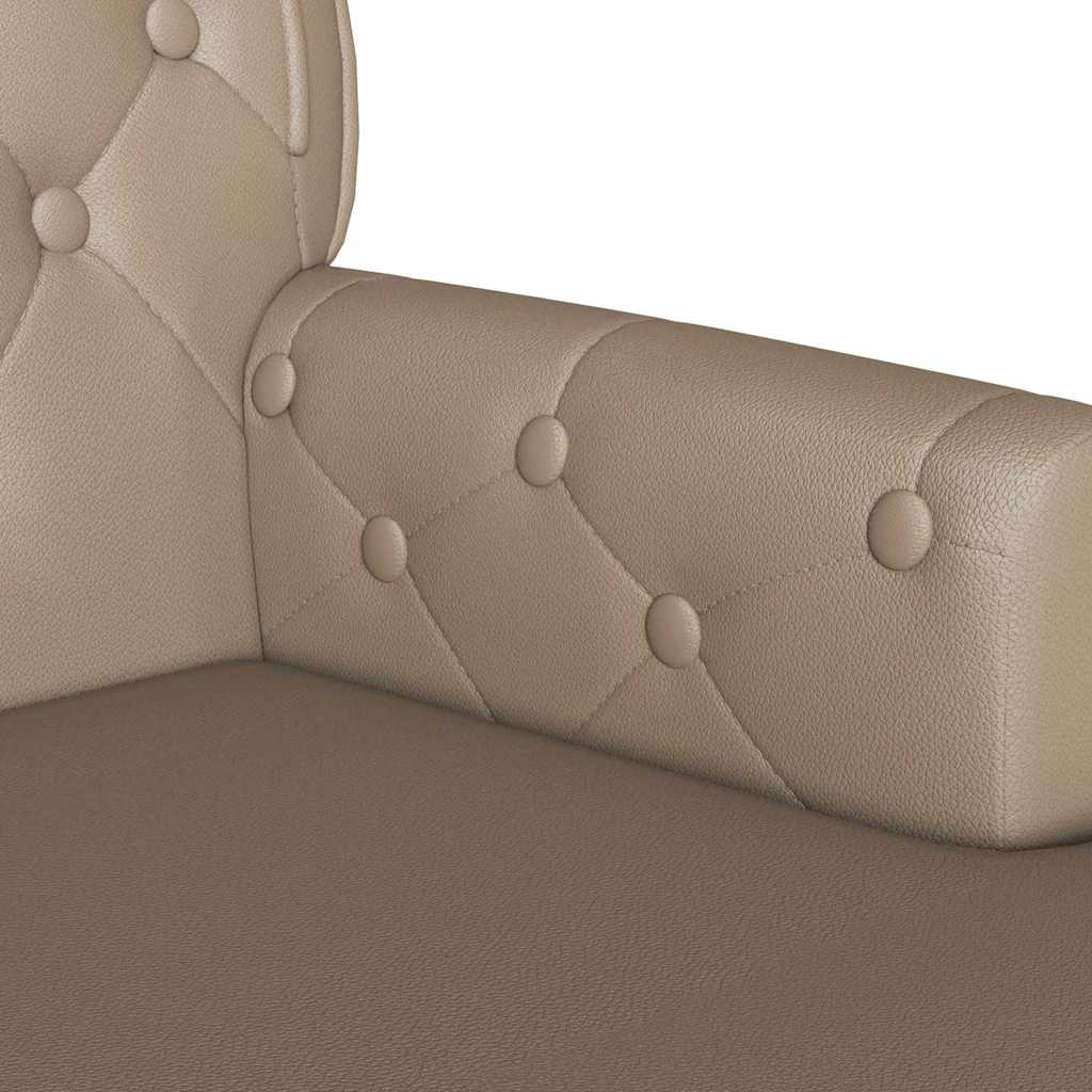 Chesterfield Bank Braun 119,5 x 64,5 x 75 cm Kunstleder