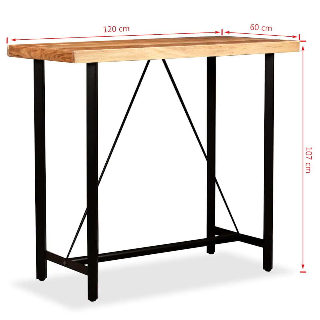 Bartisch Akazie Massivholz 150 x 70 x 107 cm
