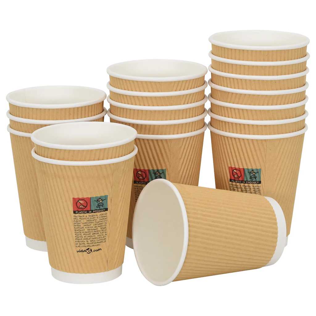 Pappbecher 500 Stk. 8oz 200ml Braun