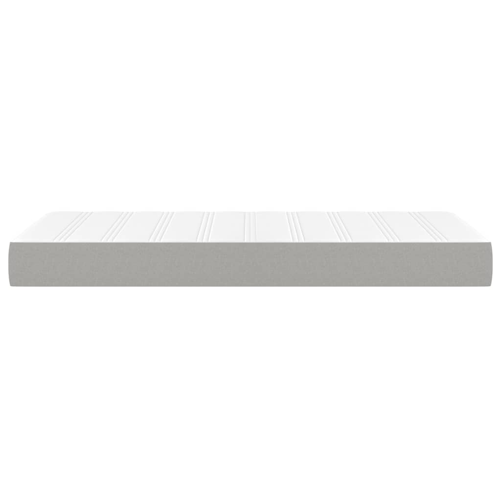 Taschenfederkernmatratze Mittel Hellgrau 80x200x20 cm Stoff