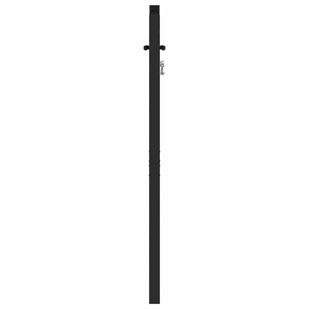 Gartentor Abschließbar Schwarz 100x100 cm Aluminium